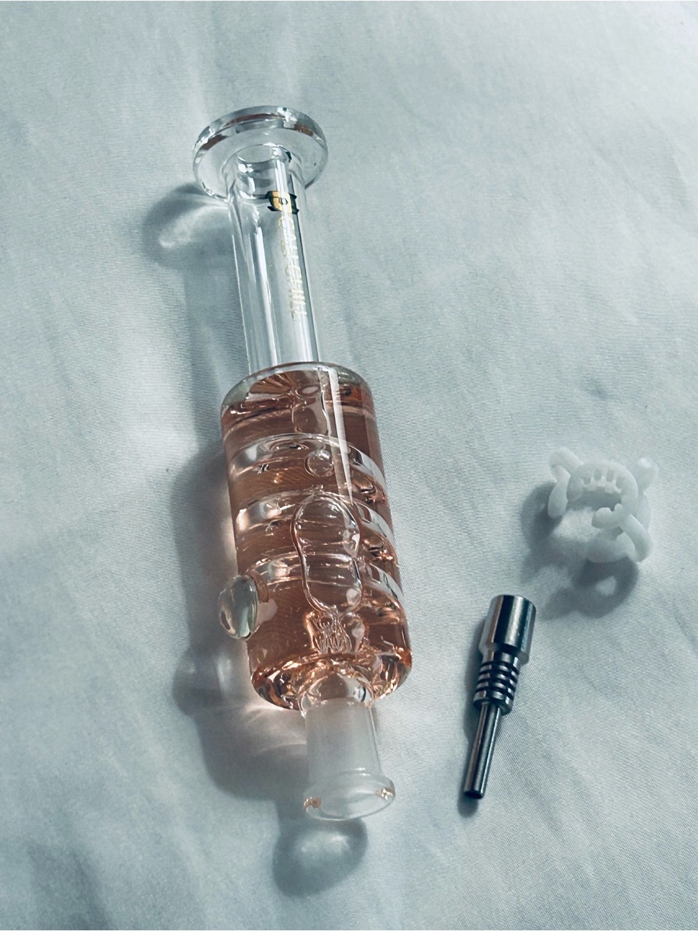Cali Chill Peach Glass Glycerin Filled Nectar Collector
